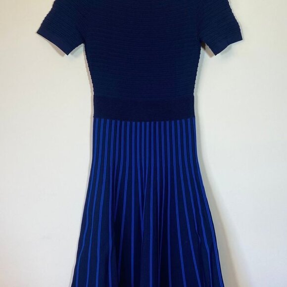 Maje Striped Midi Dress - Size 2 Small - Picture 2 of 5